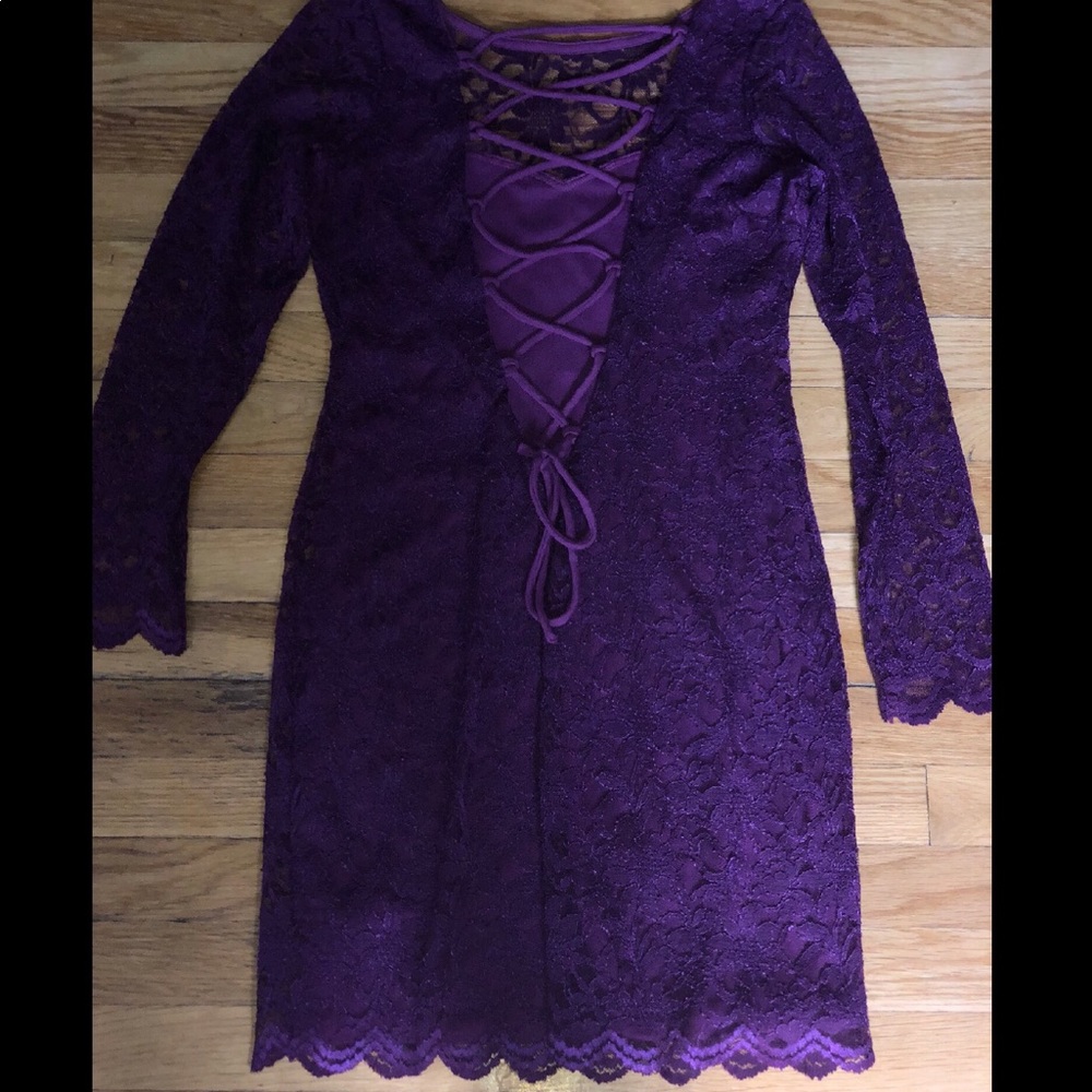 Lace purple dress
